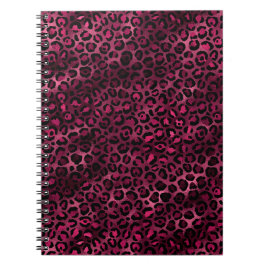 Caderno Espiral Bordô e Dourado Série Leopardo Design 9