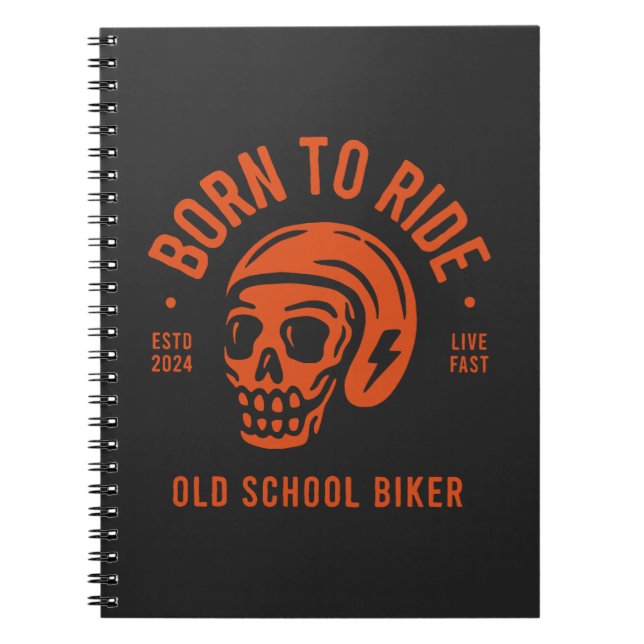 Caderno Espiral Born to Ride (Frente)