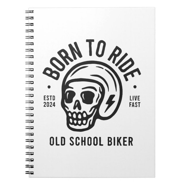 Caderno Espiral Born to Ride (Frente)