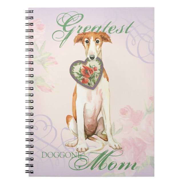 Caderno Espiral Borzoi Heart Mãe (Frente)