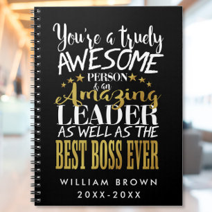 Caderno Espiral BOSS DAY, Boss Week, presente do chefe, chefe