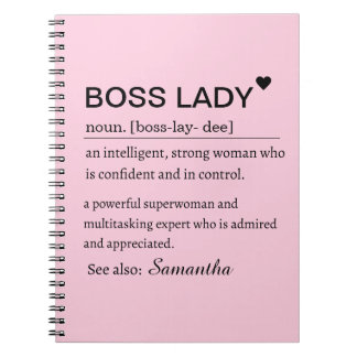 Caderno Espiral Boss Lady Definition Personalized 