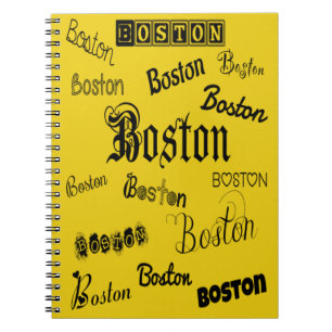 Caderno Espiral Boston Black Fonts