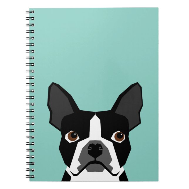 Caderno Espiral Boston Terrier (Frente)