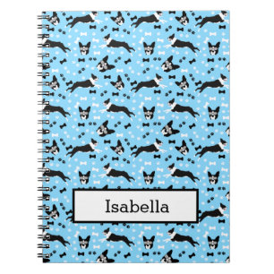 Caderno Espiral Boston Terriers Cachorro Engraçado Personalizado