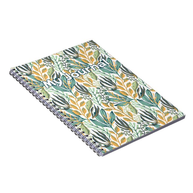 Caderno Espiral Botânica Breeze - Notebook Floral "Meu Diário" (Lado Direito)