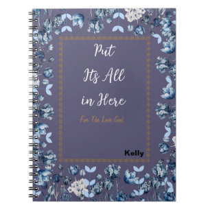 Caderno Espiral Botânica Roxa