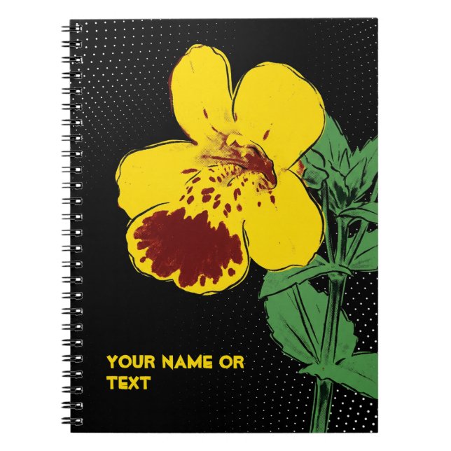Caderno Espiral Botanical Mischief: The Magic Monkey Flower PopArt (Frente)