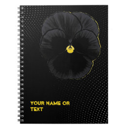 Caderno Espiral Botanical Velvet: The 'Sorbet Black Delight' Viola