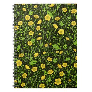 Caderno Espiral Botões em preto