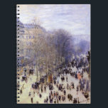 Caderno Espiral Boulevard des Capucines, por Claude Monet, Belas A<br><div class="desc">Boulevard des Capucines (1873), de Claude Monet, é uma pintura vintage impressionismo de paisagem urbana de arte que apresenta uma cena de rua em Paris, França. O Boulevard des Capucines é um dos quatro "grands boulevards" em Paris, uma cadeia de boulevards que circulam a leste-oeste que inclui também o Boulevard...</div>