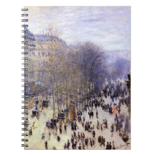 Caderno Espiral Boulevard des Capucines, por Claude Monet, Belas A