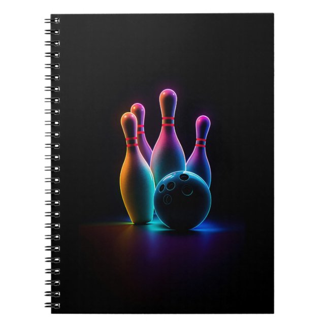 Caderno Espiral bowling neon (Frente)