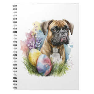 Caderno Espiral Boxer Boxer Easter Ovo, Boxer Felz pascoa Cheio