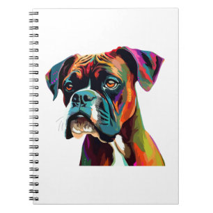 Caderno Espiral Boxer Dog Colorido