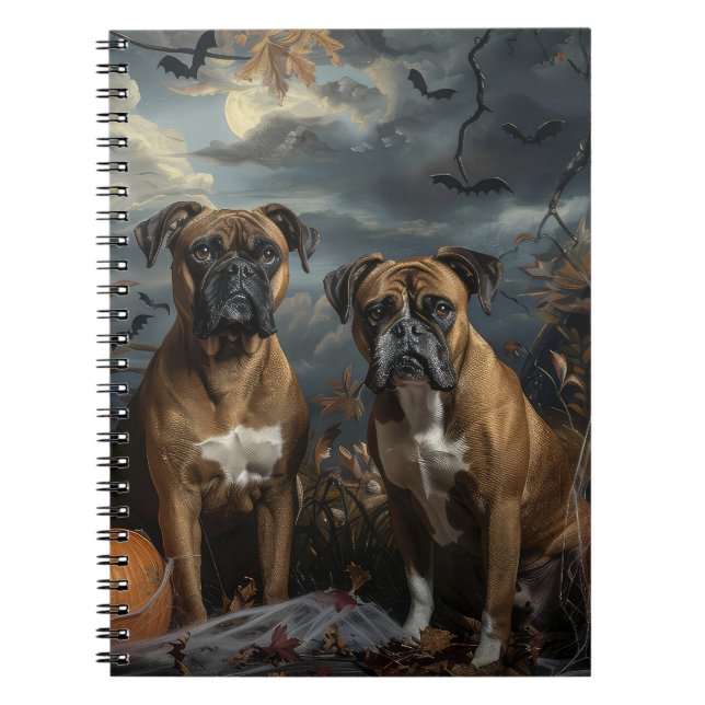 Caderno Espiral Boxer Halloween Night Doggy (Frente)