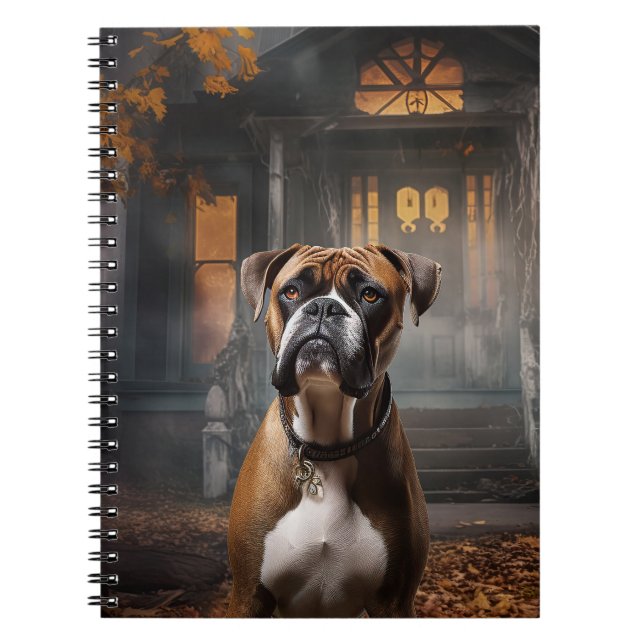 Caderno Espiral Boxer Halloween Scary (Frente)