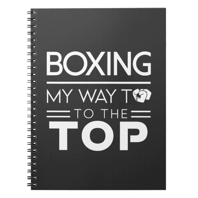 Caderno Espiral Boxing Motivation Quote Bold Minimal Typography (Frente)