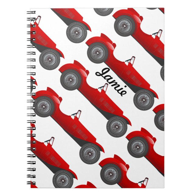 Caderno Espiral Boys Room Classic Car Oferece Doces Vermelhos (Frente)