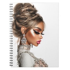Caderno Espiral  Braided Elegance Glam Girl Spiral Photo Notebook
