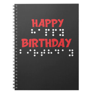 Caderno Espiral Braille Dots - Parabéns t-shirt Blind