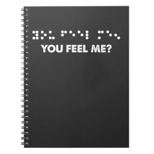 Caderno Espiral Braille Pontos Você Me Sente Cego Com Letras Em B