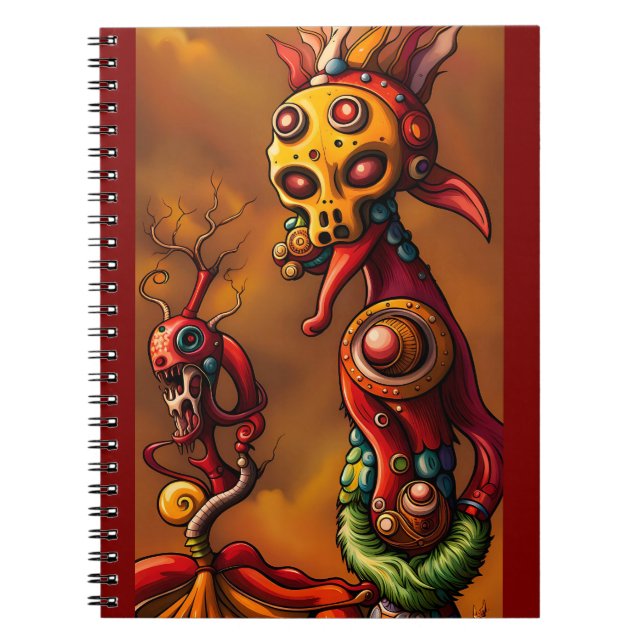 Caderno Espiral Brainrot - Ken Gage Surreal Art (Frente)