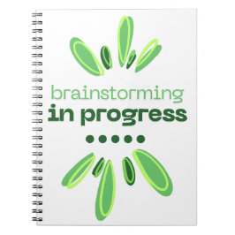 Caderno Espiral Brainstorming in Progress Notebook Writers/Autores