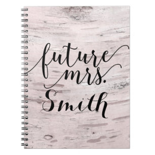 Caderno Espiral Branca Árvore Árvore Madeira Rústica Futuro Rústic