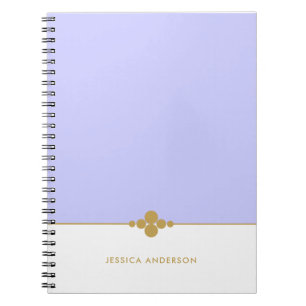 Caderno Espiral Branco Dourado Personalizado
