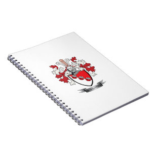 Caderno Espiral Brasão da crista da família de McWilliams