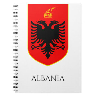 Caderno Espiral Brasão de Armas Albanês Patrimônio Nacional Arte