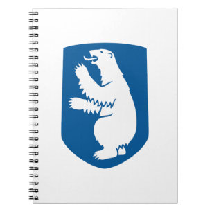 Caderno Espiral brasão de armas da Groenlândia país símbolo emblem