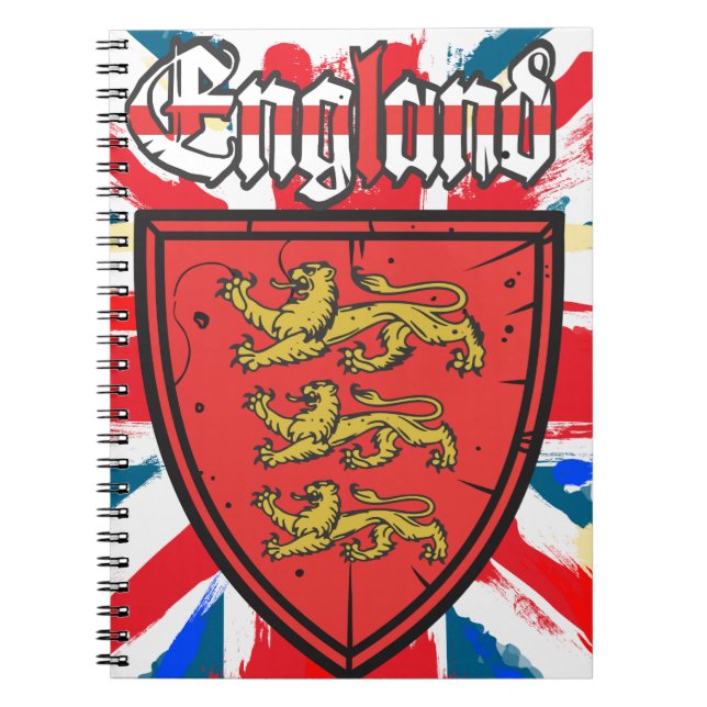 Caderno Espiral Brasão de Armas da Inglaterra (Frente)