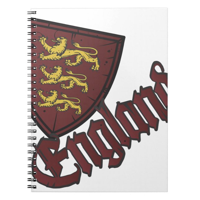 Caderno Espiral Brasão de Armas da Inglaterra (Frente)