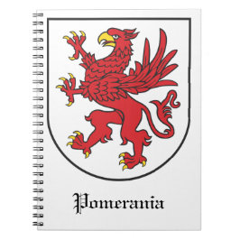 Caderno Espiral Brasão de Armas da Pomerânia Arte Majestosa do Gri