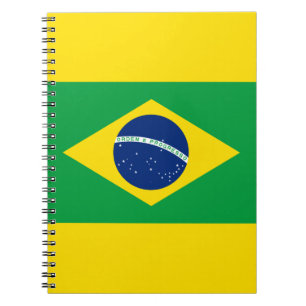 Caderno Espiral Brasil: Bandeira do Spiral Photo Notebook