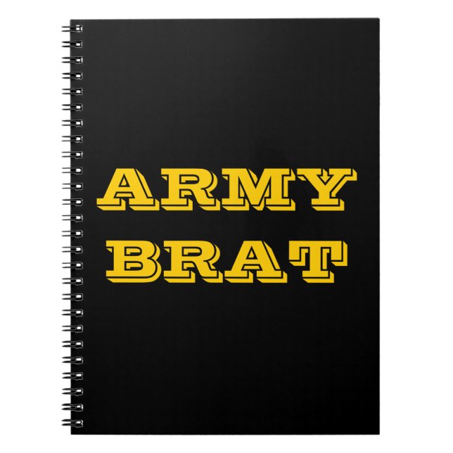 Caderno Espiral Brat do Exército do Notebook (Frente)