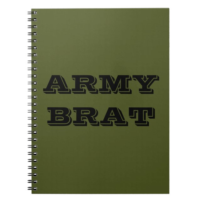 Caderno Espiral Brat do Exército do Notebook (Frente)