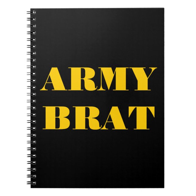 Caderno Espiral Brat do Exército do Notebook (Frente)