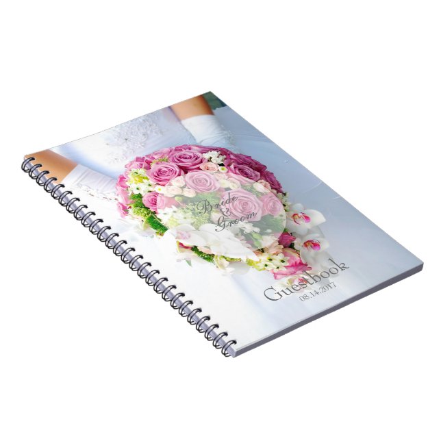 Caderno Espiral Bridal Lace Flower - livro de convidados de casame (Lado Direito)