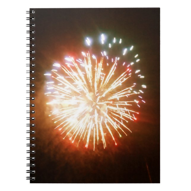 Caderno Espiral Bright Burst Fireworks notebook (Frente)