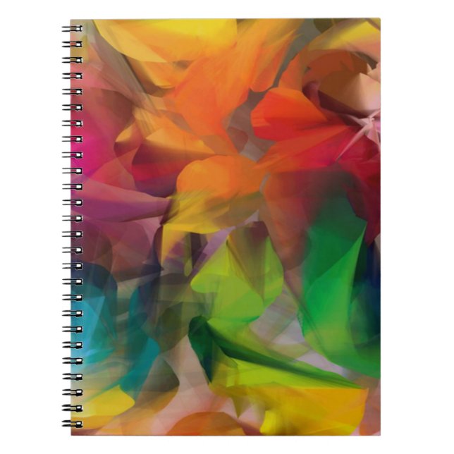 Caderno Espiral Bright Colorida Feather Art (Frente)