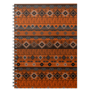 Caderno Espiral Bright ethnic striped pattern.