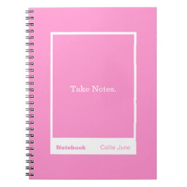Caderno Espiral Bright Pink Block Quote Classic Notebook