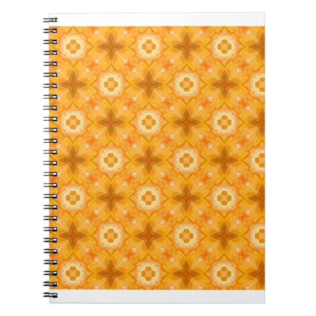 Caderno Espiral Bright yellow geometric patterns (Frente)