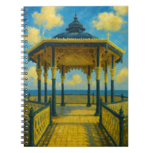 Caderno Espiral Brighton Bandstand Glow - Pavilhão à beira-mar