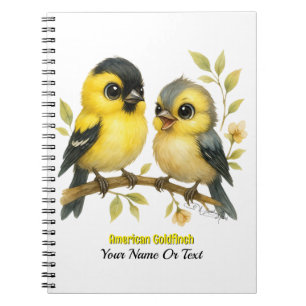 Caderno Espiral Brilhante American Goldfinch