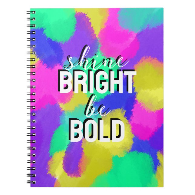 Caderno Espiral Brilhante e Ousado (Frente)