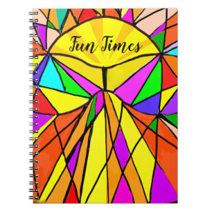 Caderno Espiral Brilhante Multicores do desenho animado de noteboo
